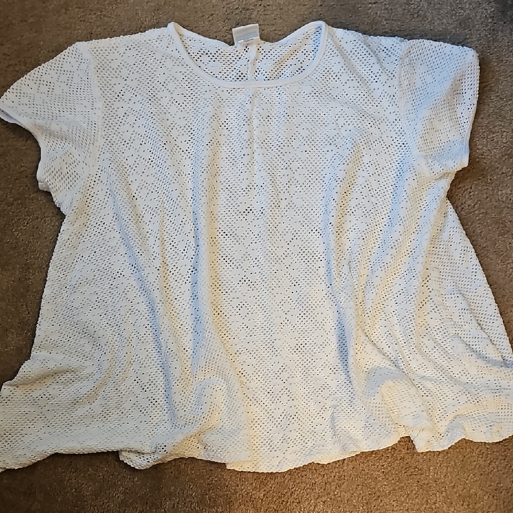 Women's White Lace Eyelet Swimsuit Cover Up